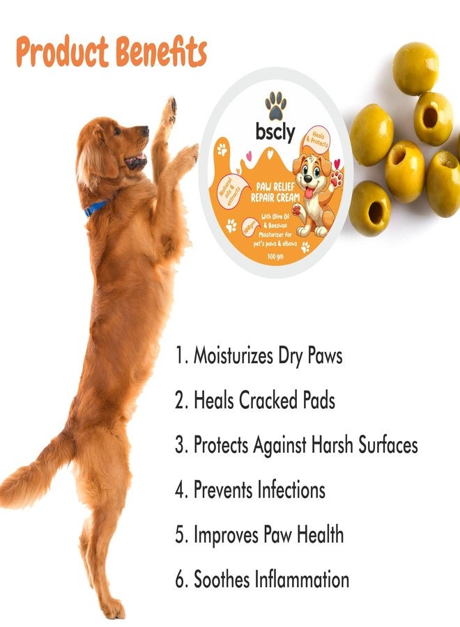 هارودز بلسم بي إس سي إل واي الطبيعي للكلاب والقطط | بلسم آمن على مخالب الكلاب والقطط للتشققات والجفاف والأنف | يعالج ويصلح ويرطب مخالب الكلاب والمرفقين والأنف الجاف والحكة (100 غرام) (عبوة واحدة) - Image 4